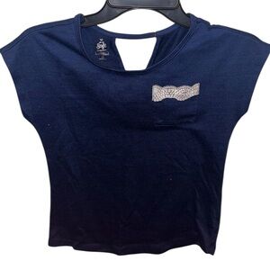 Navy Blue Kids Short Sleeve Tee